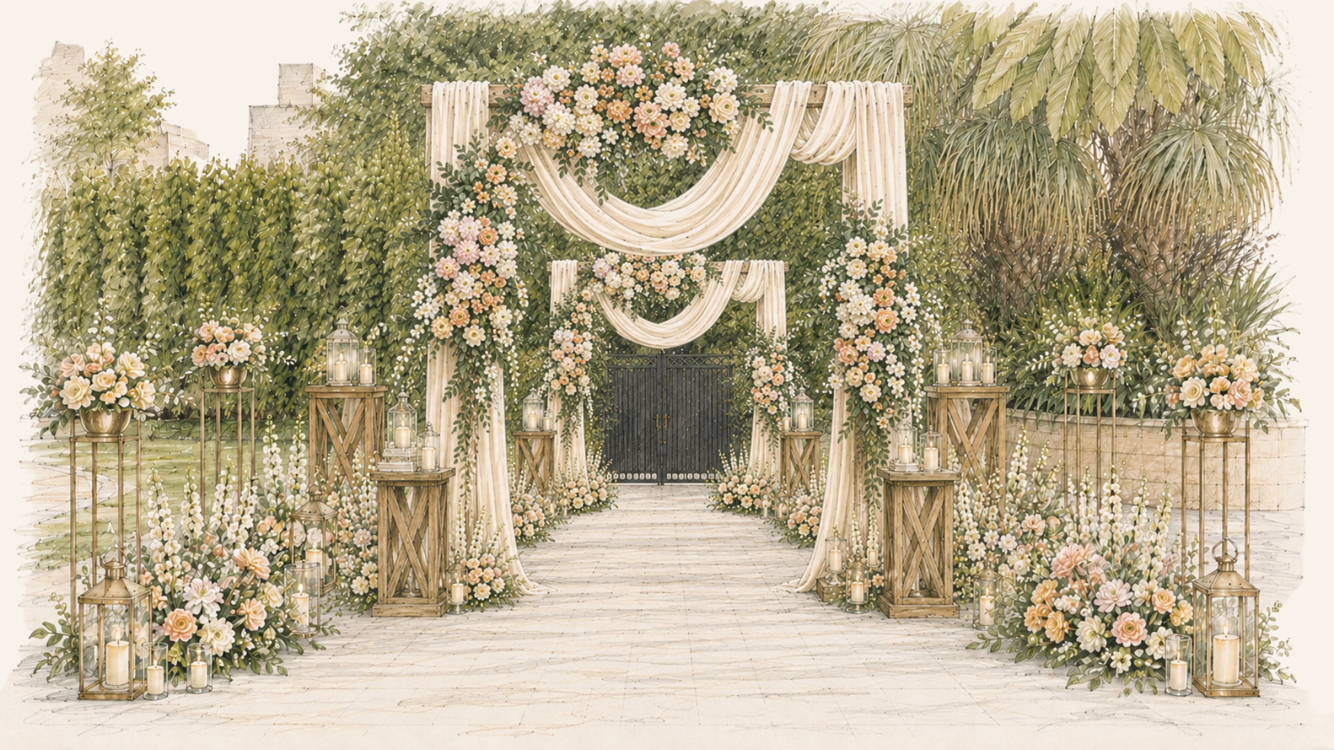 Sanchi-inspired mandap and peacock wedding decor